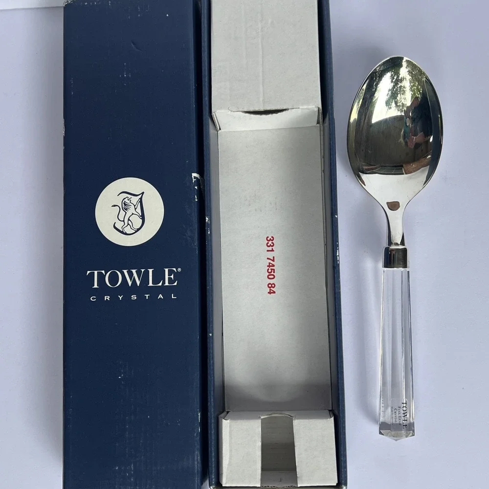 Towle Lead Crystal Serving Spoon 10